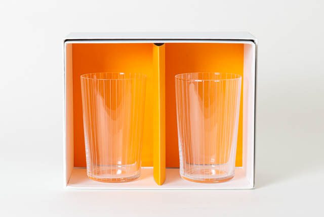 セーヌ タンブラー10oz（Slit）２脚セット・ギフトBOX付